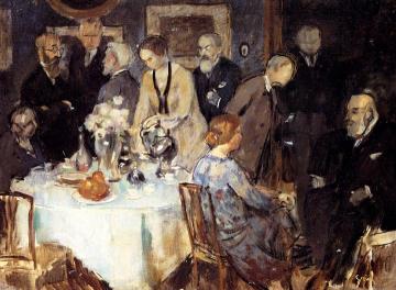 Figures In An Interior Artwork by Jules-Alexandre Grun