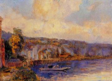 The Seine at La Bouille Artwork by Albert Lebourg
