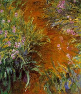 The Path through the Irises Artwork by Claude Oscar Monet