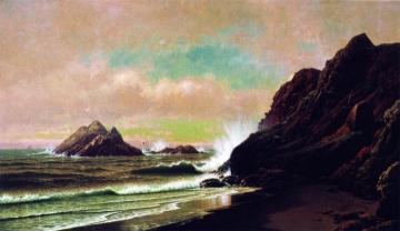 Seal Rocks from Under the Cliffs, San Francisco, California Artwork by Raymond Dabb Yelland