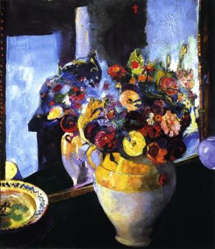 Flowers in a Yellow Vase Artwork by Arthur B. Carles