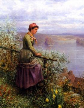 Contemplation Artwork by Daniel Ridgway Knight