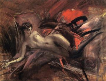 Reclining Nude Artwork by Giovanni Boldini
