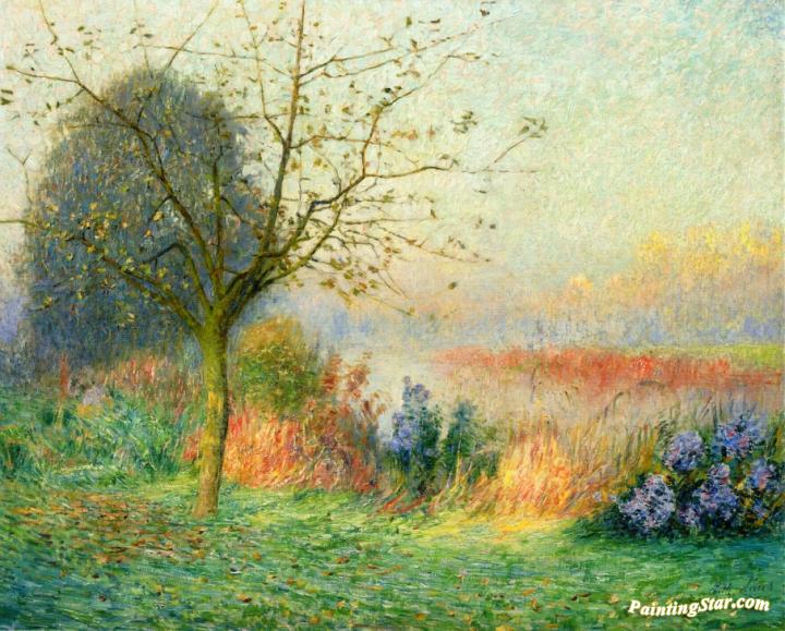 October Morning on the River Leie Artwork by Emil Claus