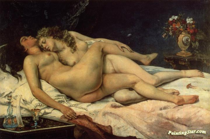 The Sleepers Artwork by Gustave Courbet