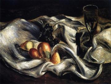 Fruit and Glass on a Tablecloth Artwork by Andre Derain