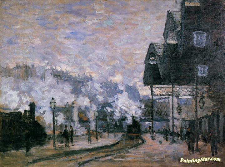 Saint-Lazare Station, the Western Region Goods Sheds Artwork by Claude Oscar Monet