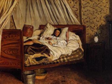 The Improvised Field Hospital Artwork by Jean Frederic Bazille