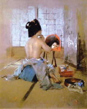 Geisha at Her Toilet Artwork by Robert Frederick Blum