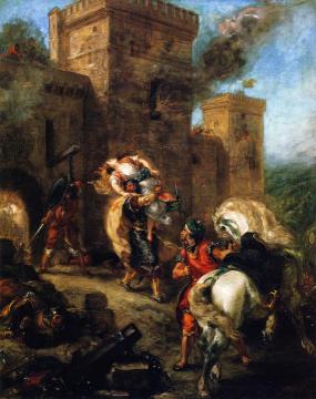 The Abduction of Rebecca Artwork by Eugène Delacroix