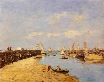 Trouville, the Jettys, Low Tide Artwork by Eugène-Louis Boudin