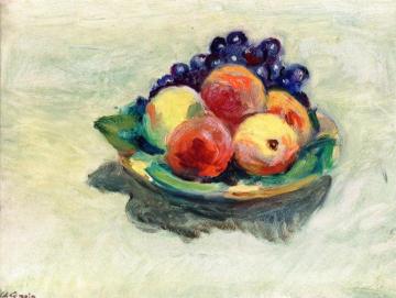 Still LIfe wit Peaches and Grapes Artwork by Charles Camoin
