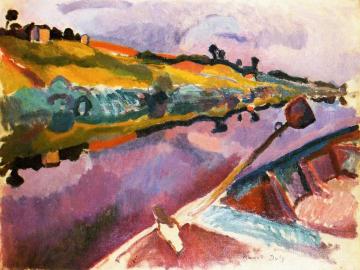 The Loir: View from the Artist's Boat Artwork by Raoul Dufy