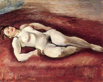 Reclining Nude Artwork by Emile-othon Friesz