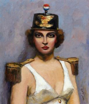 Tri-colored Cockade Artwork by Walt Kuhn