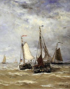 Preparations For Departure Artwork by Hendrik Willem Mesdag