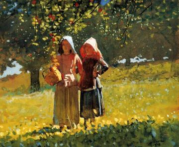 Apple Picking Artwork by Winslow Homer