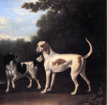 Two of the Duchess of Marlborough's Dogs Artwork by John Wootton
