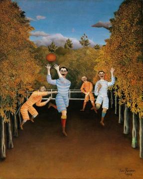 The Football Players Artwork by Henri Rousseau