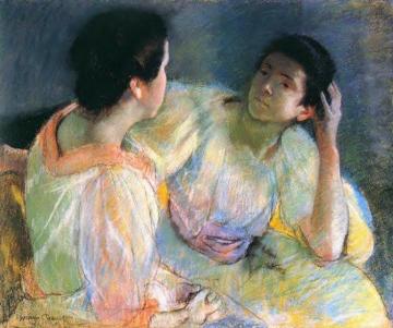 The Conversation Artwork by Mary Cassatt