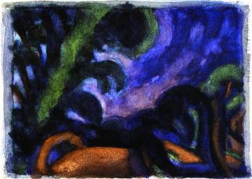 Harrison Street Bridge over Canal, Bloomfield Artwork by Oscar Bluemner