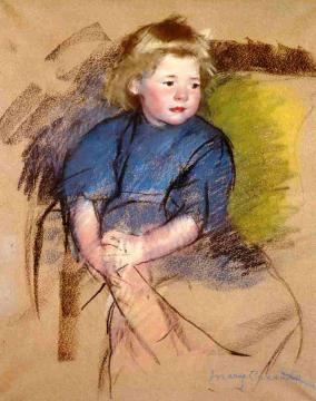 Portrait of a Young Girl (Simone) Artwork by Mary Cassatt