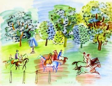 Horseback Riding in the Woods Artwork by Raoul Dufy