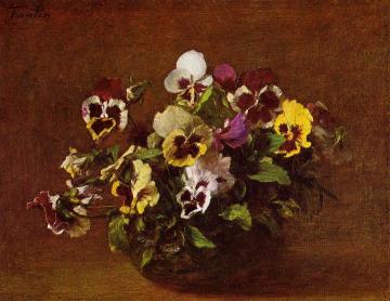 Pansies Artwork by Henri Fantin-Latour