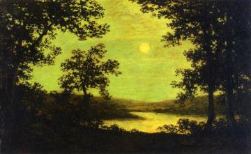 Moonlight On The Columbia River Artwork by Ralph Albert Blakelock