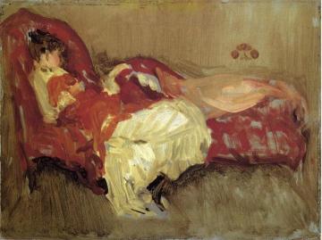 Note in Red: The Siesta Artwork by James Abbott McNeill Whistler