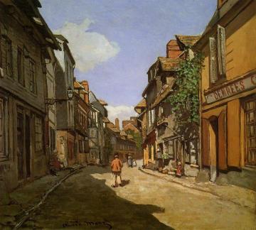 La Rue de La Bavolle at Honfleur Artwork by Claude Oscar Monet