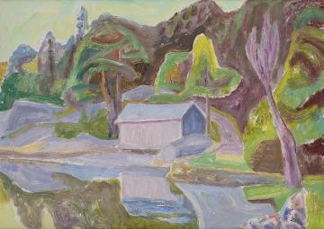 Evening at the Shore, Justøy Artwork by Aage Storstein