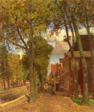 Canal in Friesland Artwork by Tina Blau