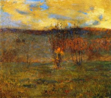 Deerfield, Spring Landscape Artwork by Augustus Vincent Tack