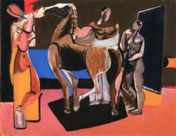 Composition: Horse and Figures Artwork by Arshile Gorky