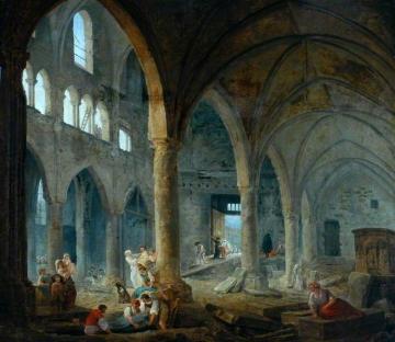 The Dismantling Of The Church Of The Holy Innocents, Paris, 1785 Artwork by Hubert Robert