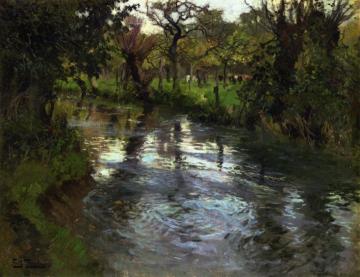 On the Banks Artwork by Fritz Thaulow