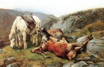 Deer Stalking Artwork by John Sargent Noble