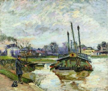 Laundry Boat at Charenton Artwork by Armand Guillaumin