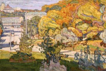 Alexander Square, Kiev Artwork by Abraham A. Manievich