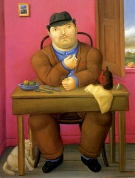 Man at theTable Artwork by Fernando Botero