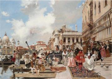 The Carnival In Venice Artwork by Francois Flameng