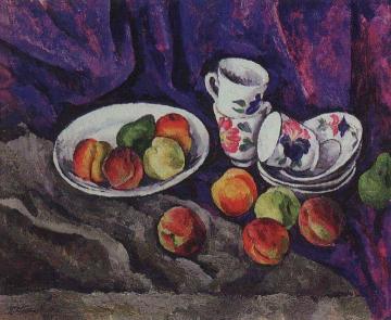 Still Life. Peaches Artwork by Pyotr Konchalovsky
