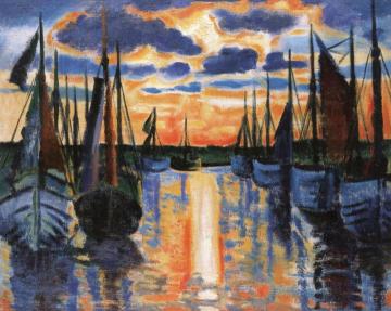 Sunset Artwork by Hermann Max Pechstein