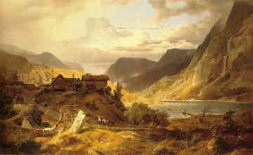 Norwegische Gebirgslandschaft Artwork by Andreas Achenbach