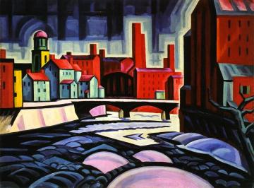 Expression of a Silktown, New Jersey(Paterson Centre) Artwork by Oscar Bluemner