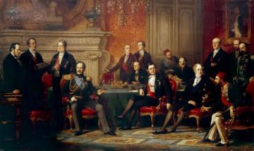 Congress Of Paris In 1856 Artwork by Edouard Louis Dubufe