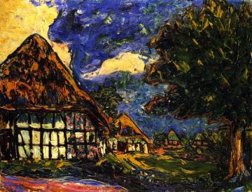 Häuser auf Fehmarn Artwork by Ernst Ludwig Kirchner