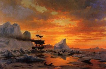 Ice Dwellers, Watching the Invaders Artwork by William Bradford