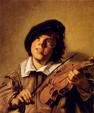Boy Playing A Violin Artwork by Frans Hals